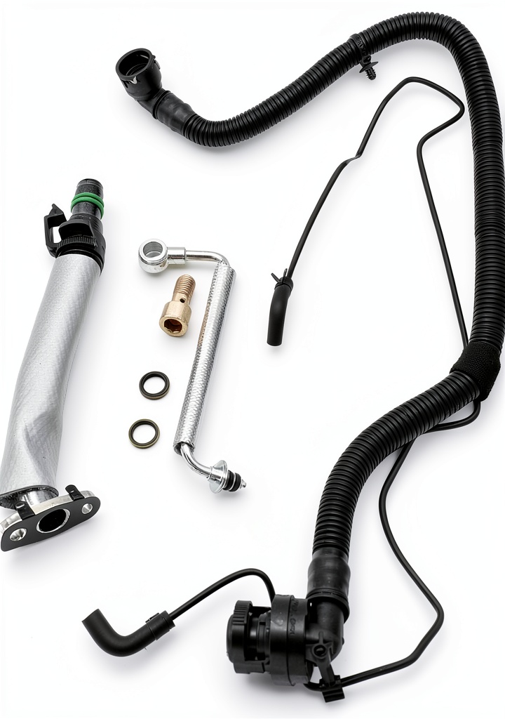 Installing turbo oil return pipe on a Chevrolet engine