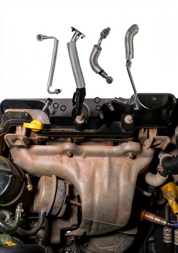 TSYUKI Metal Fuel Oil Line 8.5in Turbo Fit-4