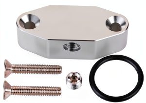Podavelle Oil Port Plate Billet Aluminum 1/8 NPT-0