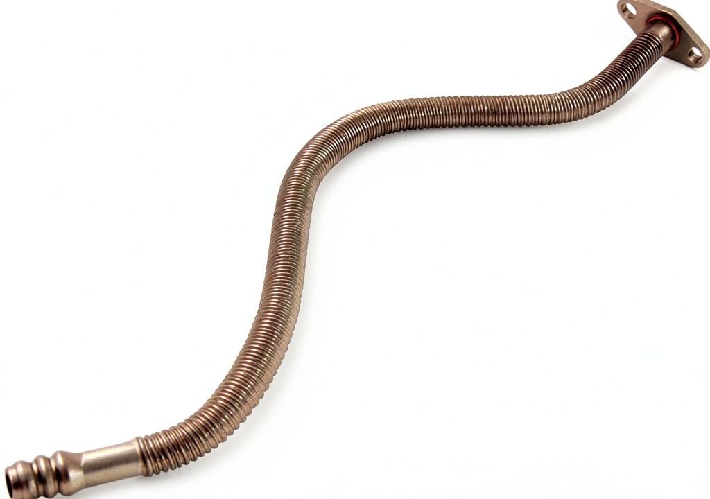 BD Golden fuel injection oil line installed in a diesel engine