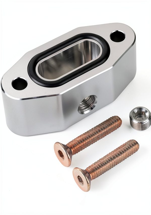 Podavelle Oil Port Plate Billet Aluminum 1/8 NPT-3