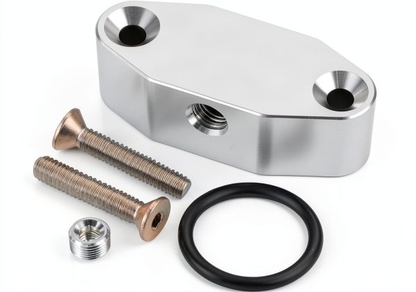Podavelle Oil Port Plate Billet Aluminum 1/8 NPT-1