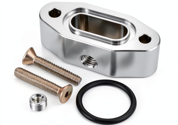 Podavelle Oil Port Plate Billet Aluminum 1/8 NPT-2