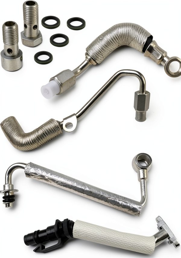 TSYUKI Metal Fuel Oil Line 8.5in Turbo Fit-0